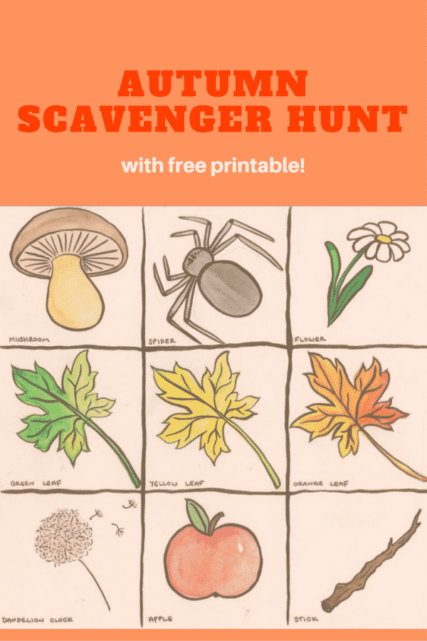An Autumn Scavenger Hunt (with absolutely free printable)! graphic about Fall Scavenger Hunt Printable identified as An Autumn Scavenger Hunt (with no cost printable)!