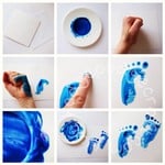 Gorgeous New Baby Footprint Card
