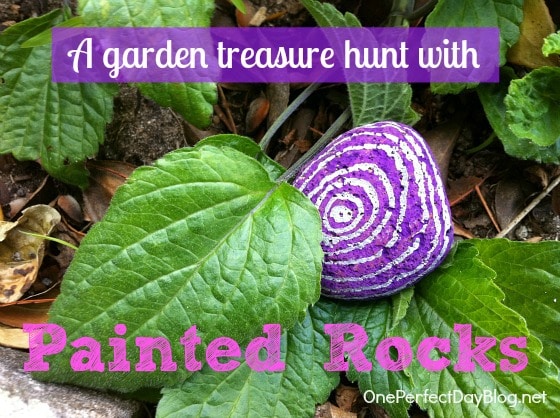 A Garden Treasure Hunt with Painted Rocks