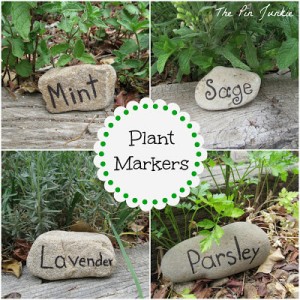 stone plant markers