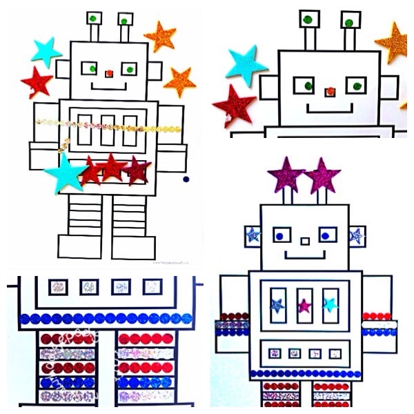 Decorate A Robot Craft Idea with Free Printable 