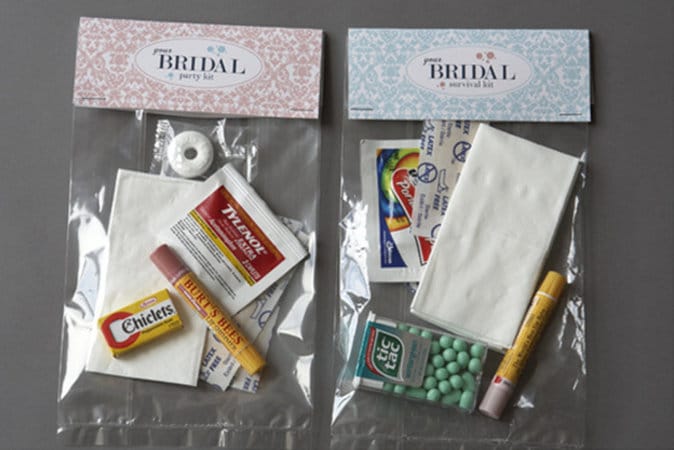 bridesmaid survival kit