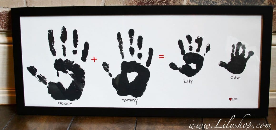 handprint family framed gift
