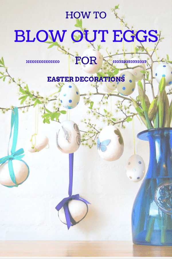 How To Hang Blown Out Easter Eggs from a plant