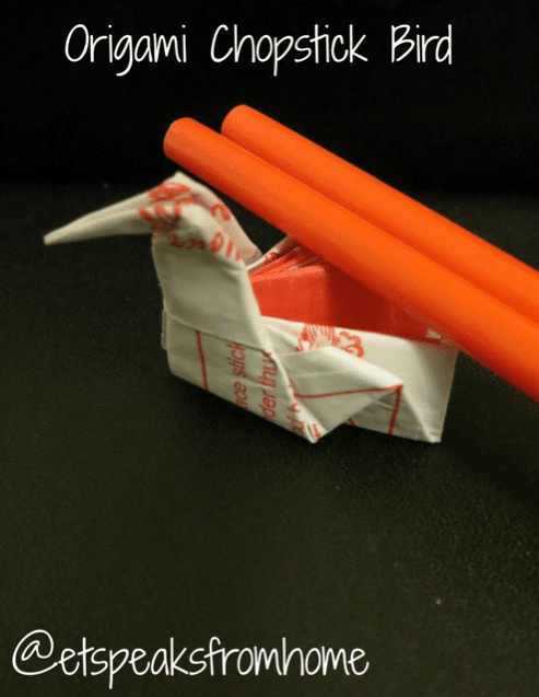 origami bird chopstick holder