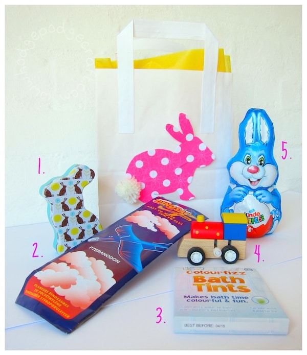 Easter bunny bag contents