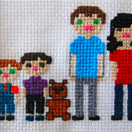 How to cross-stitch your family