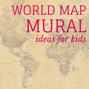 World map mural ideas for kids
