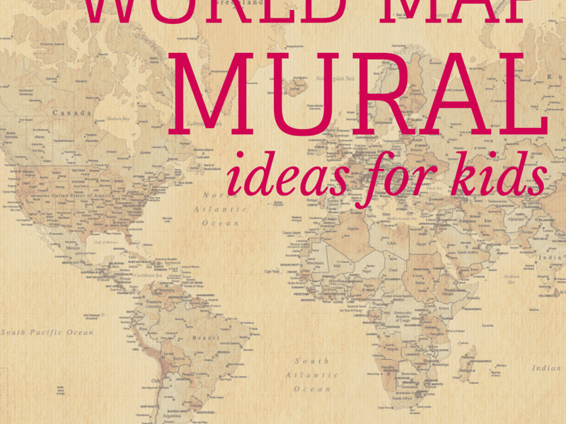 world map mural ideas for kids