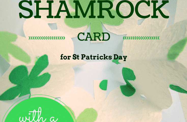 pop-up shamrock DIY card for St Patricks day