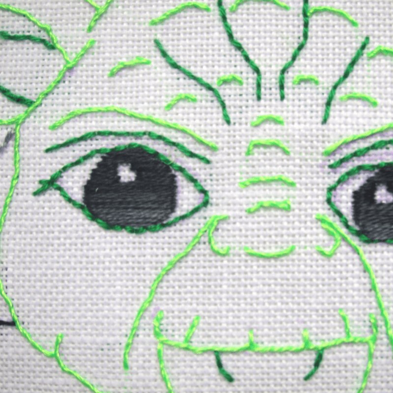 Star Wars kids' embroidery: Yoda quote