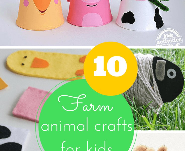 10 farm animal crafts for kids