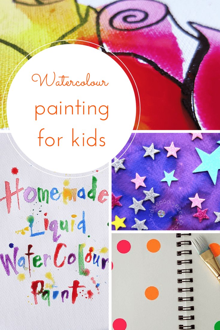 watercolor painting for kids - 6 ideas