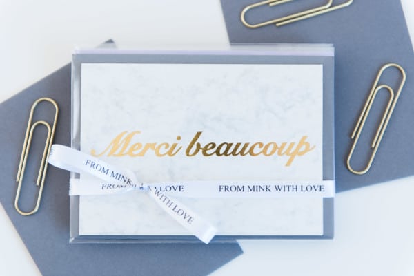 Merci beaucoup note cards